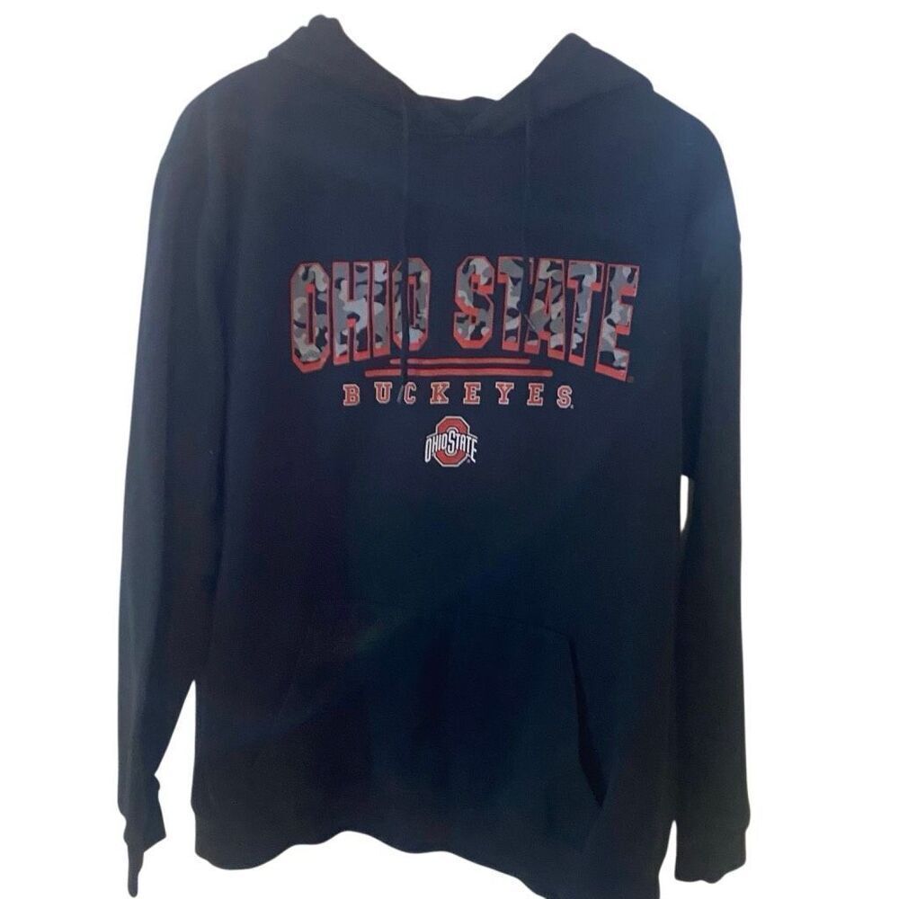 Colosseum XL Ohio state buckeye hoodie black red long sleeve